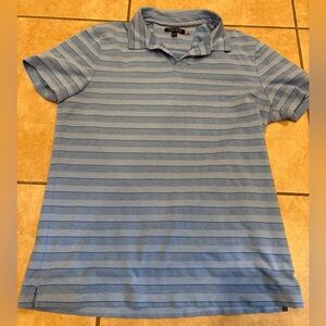 Banana Republic Blue Striped Polo Shirt. Size: Large